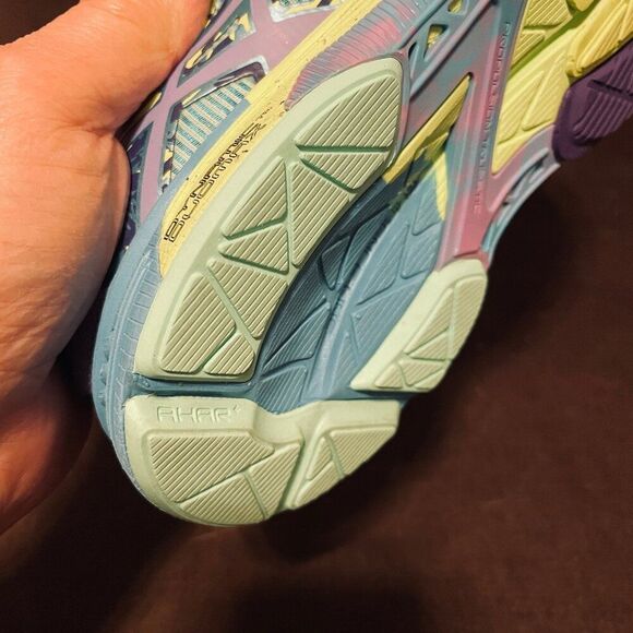 ASICS GEL NOOSA TRI 10 Womens MEDIUM Blue Purple Lime 7.5 39 EUR - Picture 8 of 11